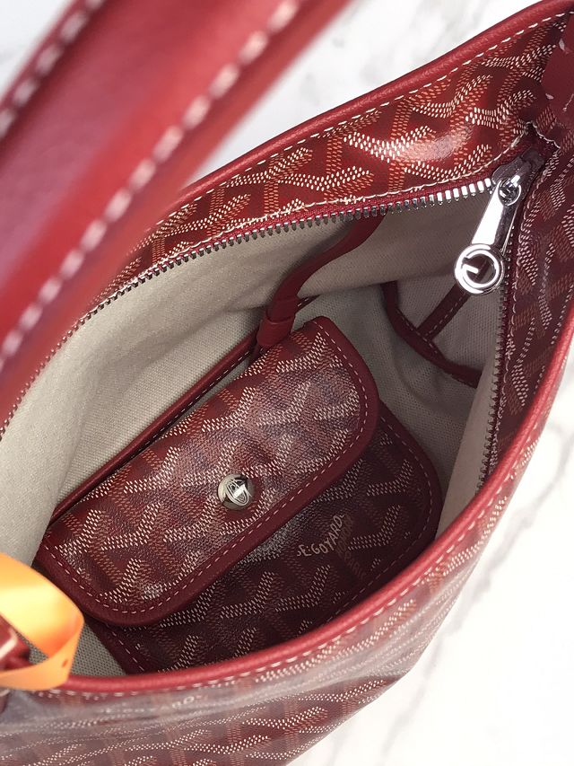 Goyard original canvas hobo boheme mini bag GY0142 red