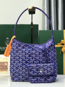 Goyard original canvas hobo boheme mini bag GY0142 blueberry purple