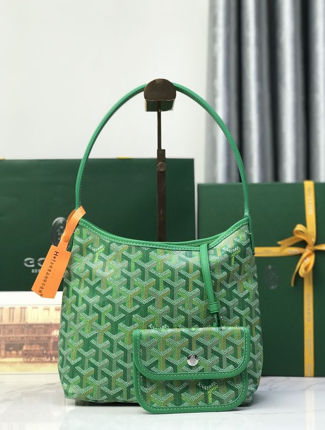 Goyard original canvas hobo boheme mini bag GY0142 meadow green