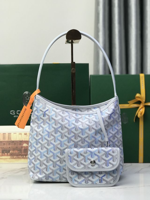 Goyard original canvas hobo boheme mini bag GY0142 polar blue