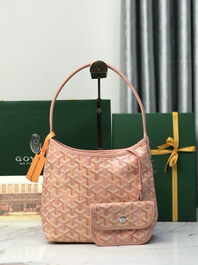 Goyard original canvas hobo boheme mini bag GY0142 powder pink