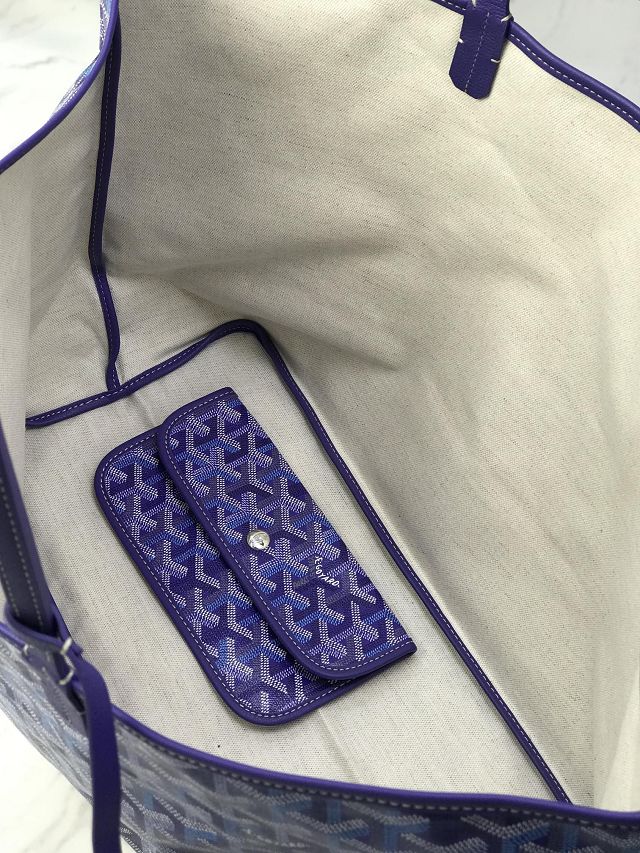 Goyard original canvas saint louis PM bag GY0082 blueberry purple