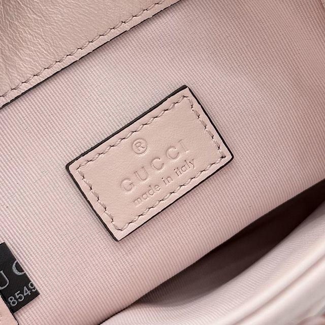 GG original calfskin marmont mini bucket bag 856404 pink