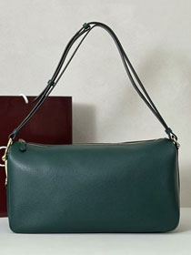 GG original calfskin half horsebit large bag 862530 green
