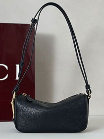 GG original calfskin half horsebit mini bag 860784 black