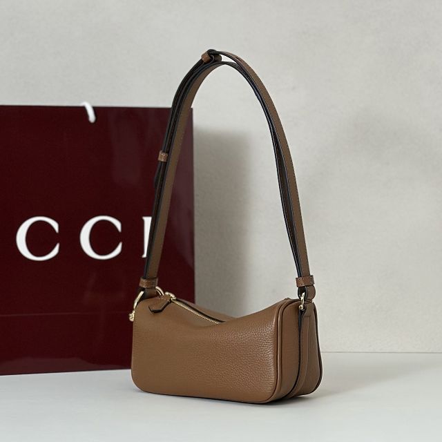 GG original calfskin half horsebit mini bag 860784 brown
