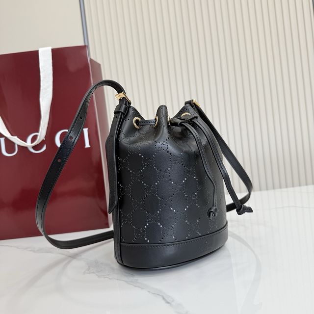 GG original calfskin venice mini bucket bag 876060 black