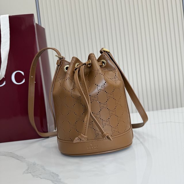 GG original calfskin venice mini bucket bag 876060 brown