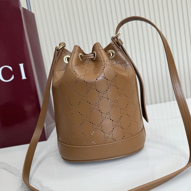 GG original calfskin venice mini bucket bag 876060 brown