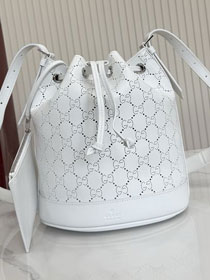 GG original calfskin venice small bucket bag A002GW white