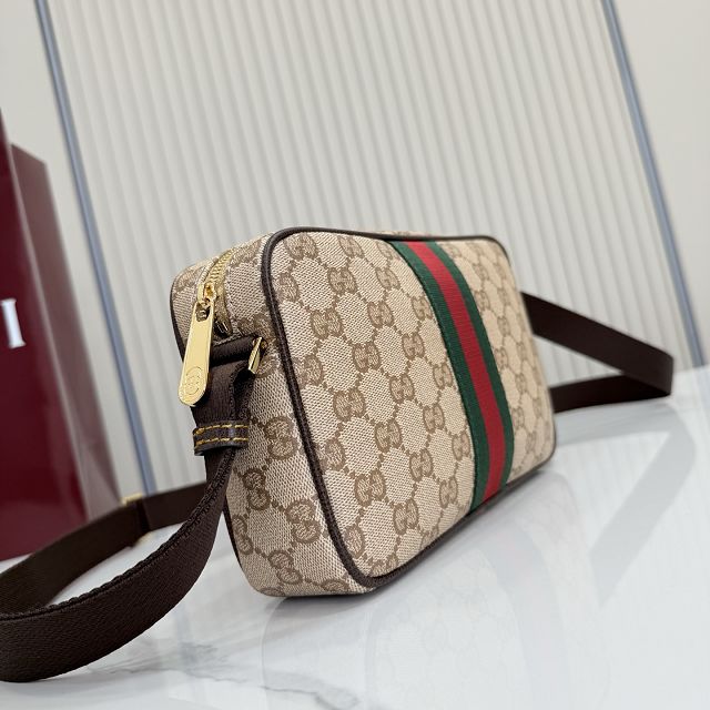 GG original canvas mini bag with web 876391 brown