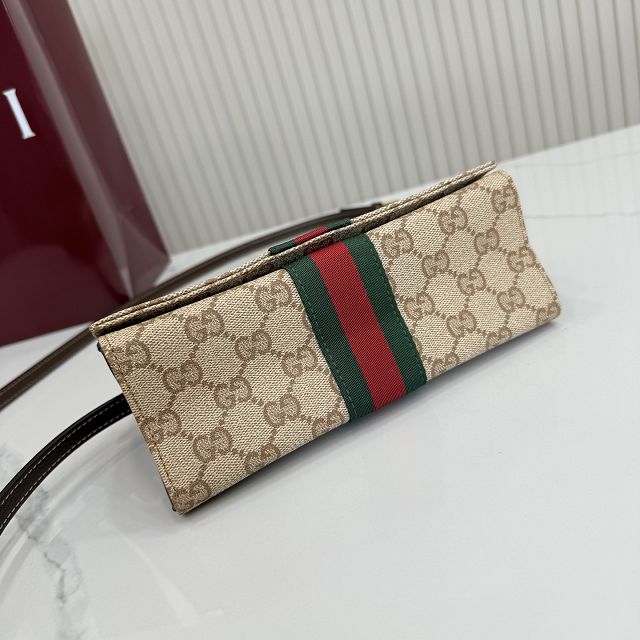 GG original canvas small pouch A002KM brown