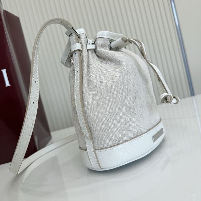 GG original canvas venice mini bucket bag 875237 white 