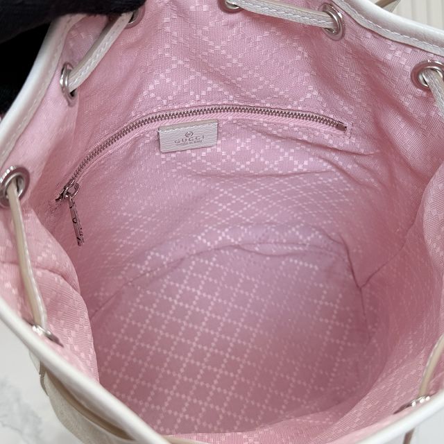 GG original canvas venice small bucket bag 875237 white