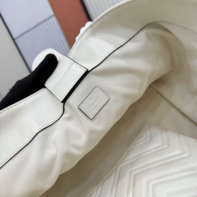 GG original calfskin marmont medium tote bag 855279 white