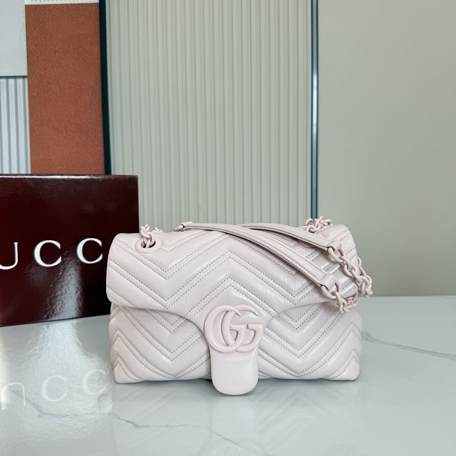 GG original calfskin marmont small shoulder bag 855371 light pink