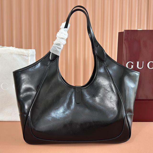 GG original calfskin mercato large tote bag 870693 black