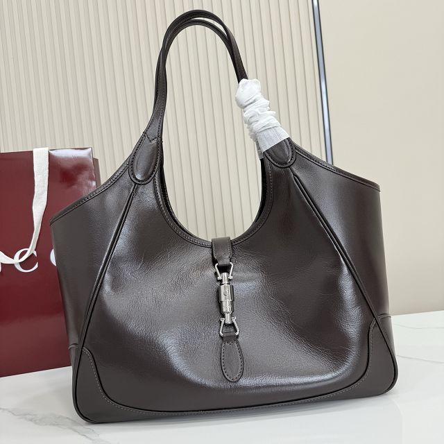 GG original calfskin mercato medium tote bag 866645 dark brown