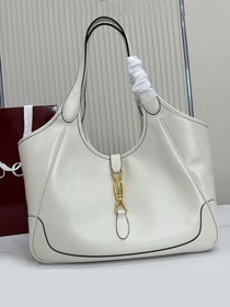 GG original calfskin mercato medium tote bag 866645 white