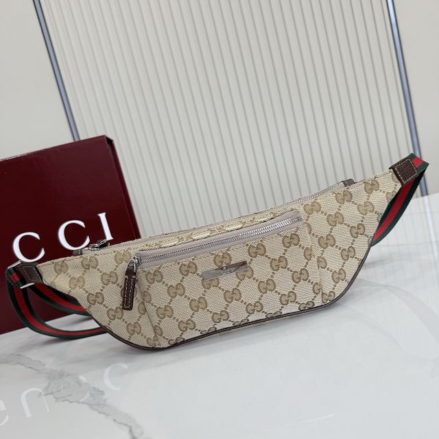 GG original canvas flatpack small belt bag A00230 sand