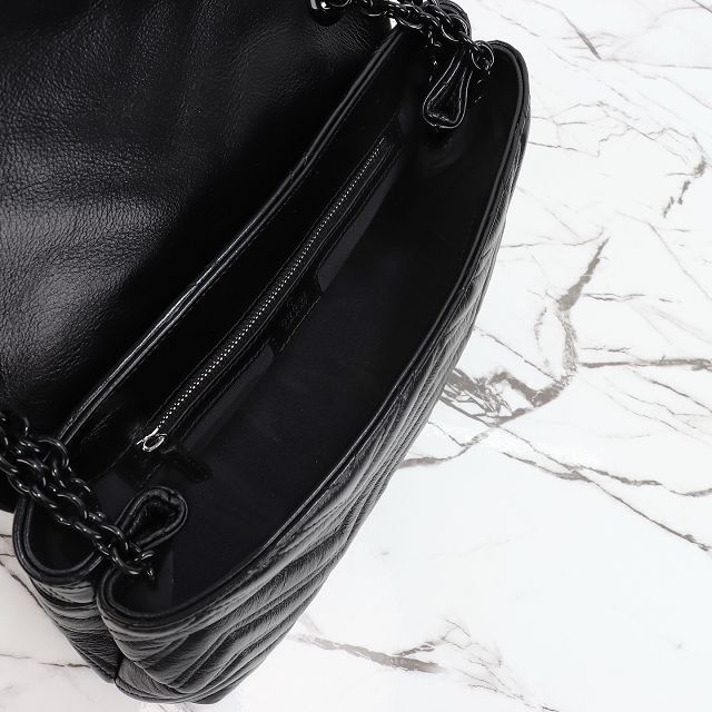 GG original calfskin marmont medium shoulder bag 850676 black