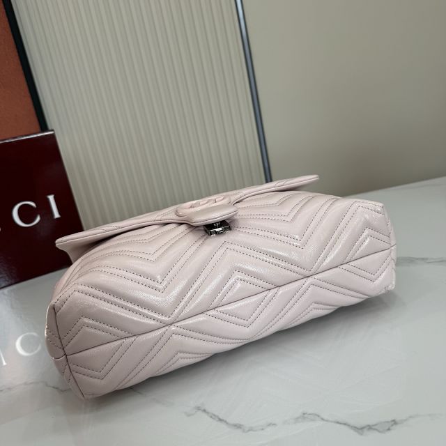 GG original calfskin marmont medium shoulder bag 850676 light pink