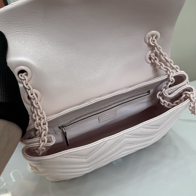 GG original calfskin marmont medium shoulder bag 850676 light pink