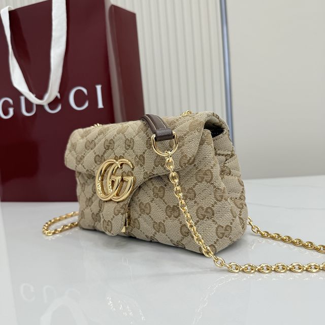 GG original canvas marmont mini shoulder bag 867360 sand