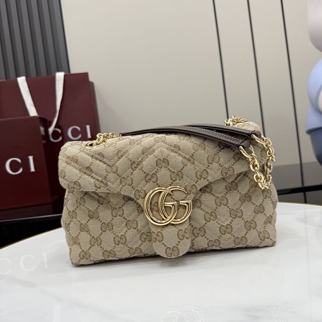 GG original canvas marmont small shoulder bag 855371 sand