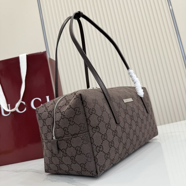 GG original canvas melrose medium boston bag 875228 dark brown