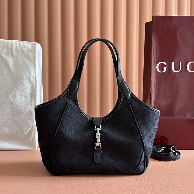 GG original canvas mercato small tote bag 866646 black