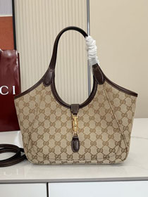 GG original canvas mercato small tote bag 866646 sand