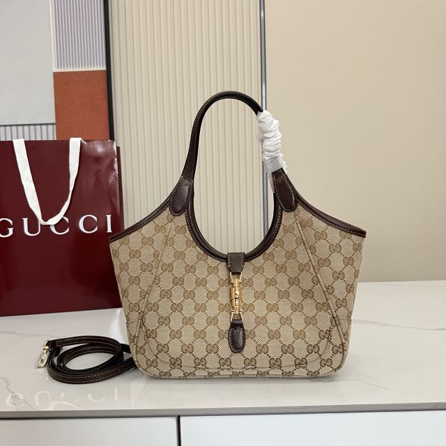 GG original canvas mercato small tote bag 866646 sand