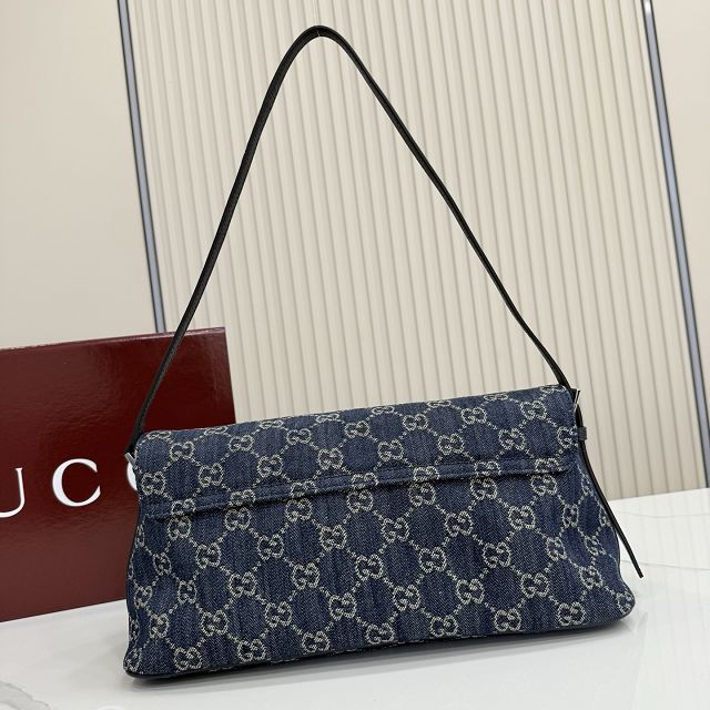 GG original denim madison medium shoulder bag 874744 blue