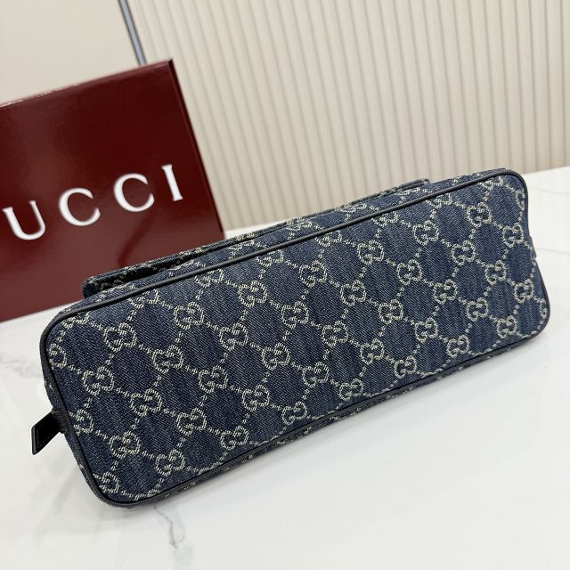 GG original denim madison medium shoulder bag 874744 blue