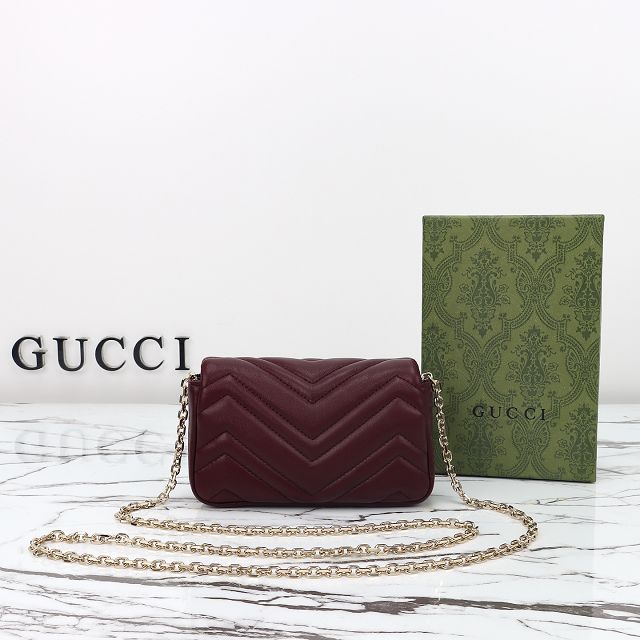 GG original lambskin marmont mini shoulder bag 841290 bordeaux