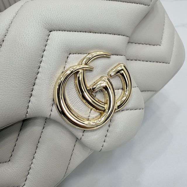 GG original lambskin marmont mini shoulder bag 841290 light grey