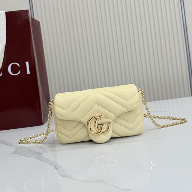 GG original lambskin marmont mini shoulder bag 841290 light yellow