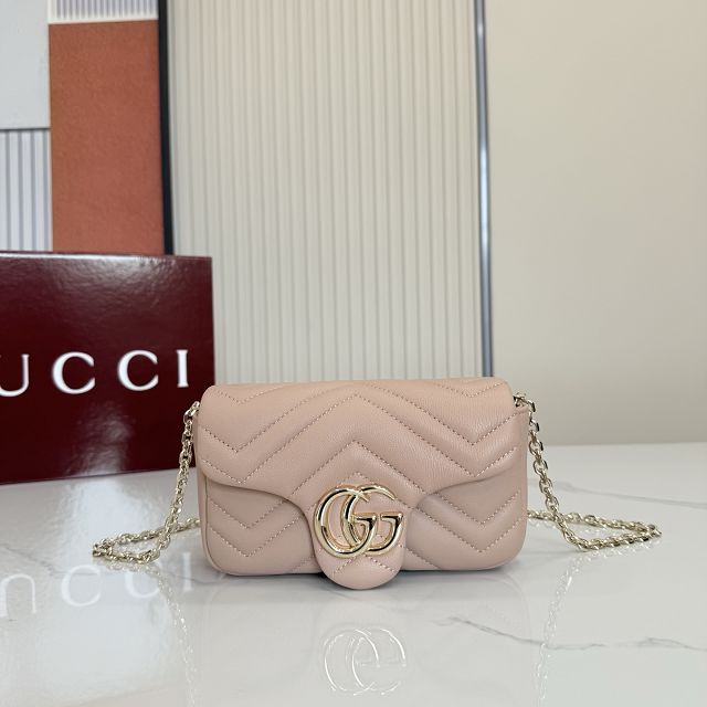 GG original lambskin marmont mini shoulder bag 841290 pink beige 