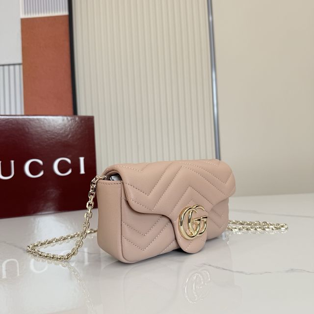 GG original lambskin marmont mini shoulder bag 841290 pink beige 