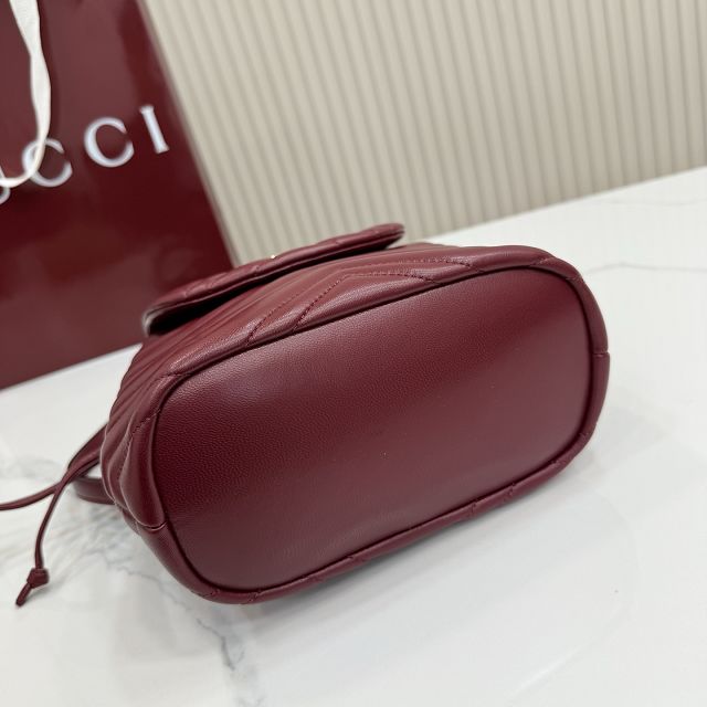 GG original lambskin marmont small backpack 855921 bordeaux