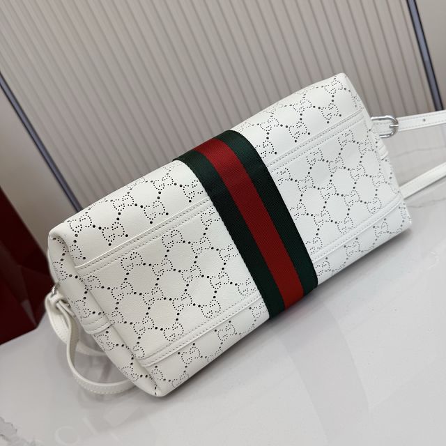 GG original calfskin giglio small tote bag 860845 white