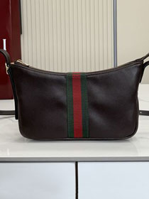 GG original calfskin lunetta small crossbody bag 863406 dark brown