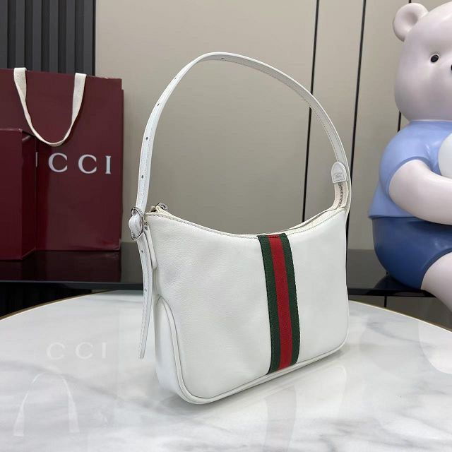 GG original calfskin lunetta small crossbody bag 863406 white