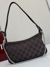 GG original canvas gossip small shoulder bag 875847 dark brown