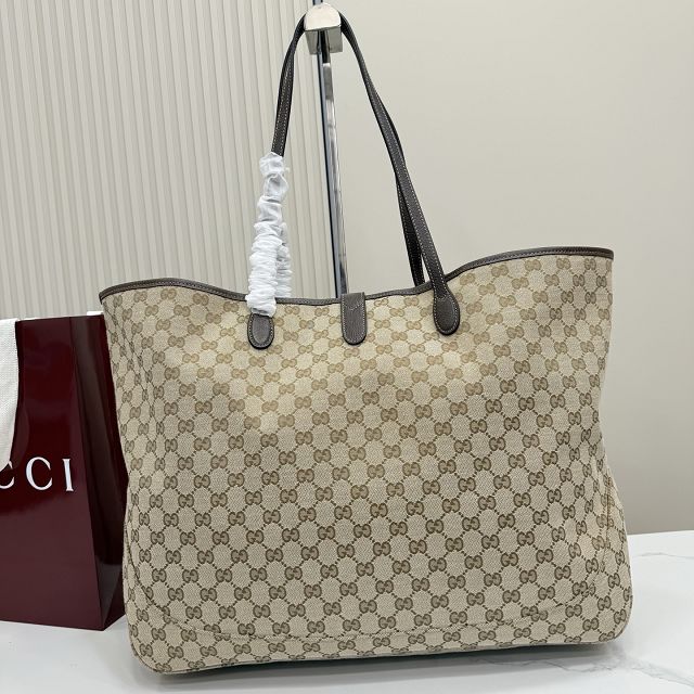 GG original canvas jackie large tote bag 867014 sand
