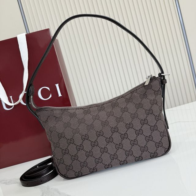 GG original canvas lunetta small shoulder bag 874743 dark brown