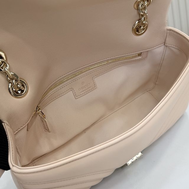 GG original lambskin marmont medium shoulder bag 837267 light pink