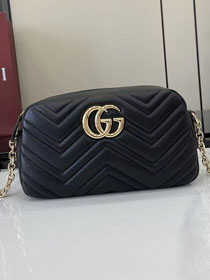 GG original lambskin marmont small camera bag 855273 black