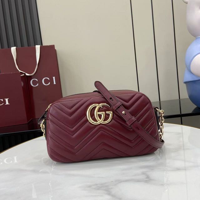 GG original lambskin marmont small camera bag 855273 bordeaux